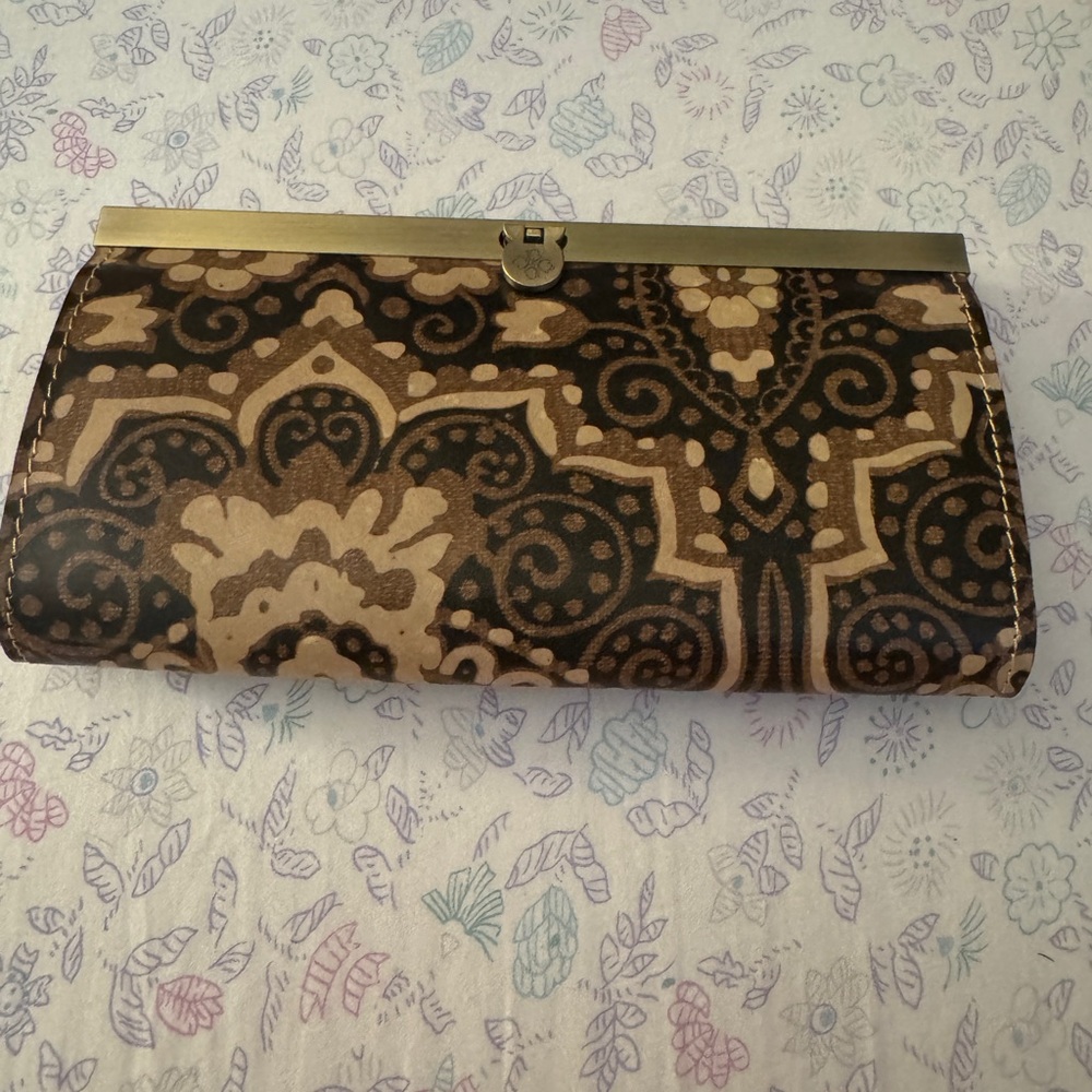 Patricia Nash Brown Floral Clutch